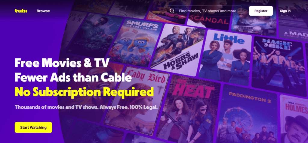 Tubi TV App to Watch Movies Free