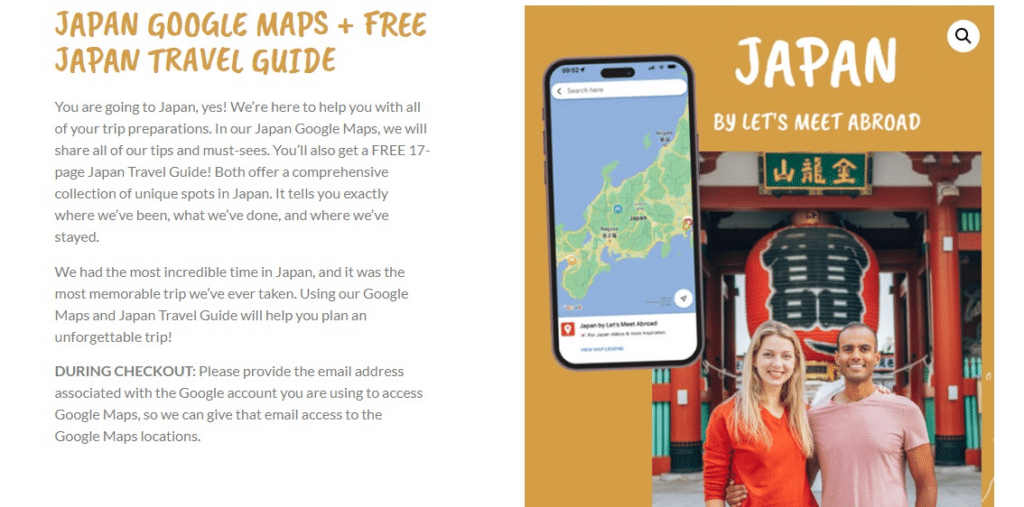 Google Maps App for Japan Travel