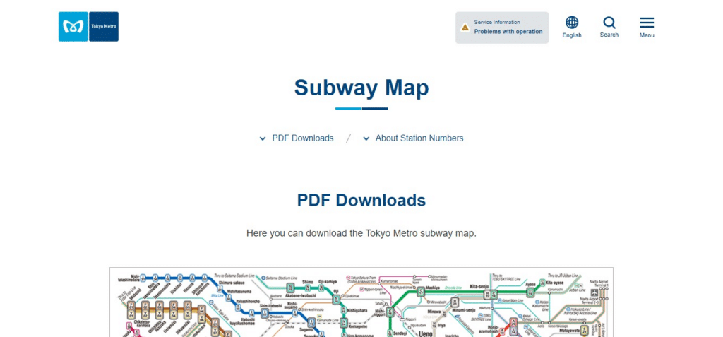 Tokyo Subway Navigation