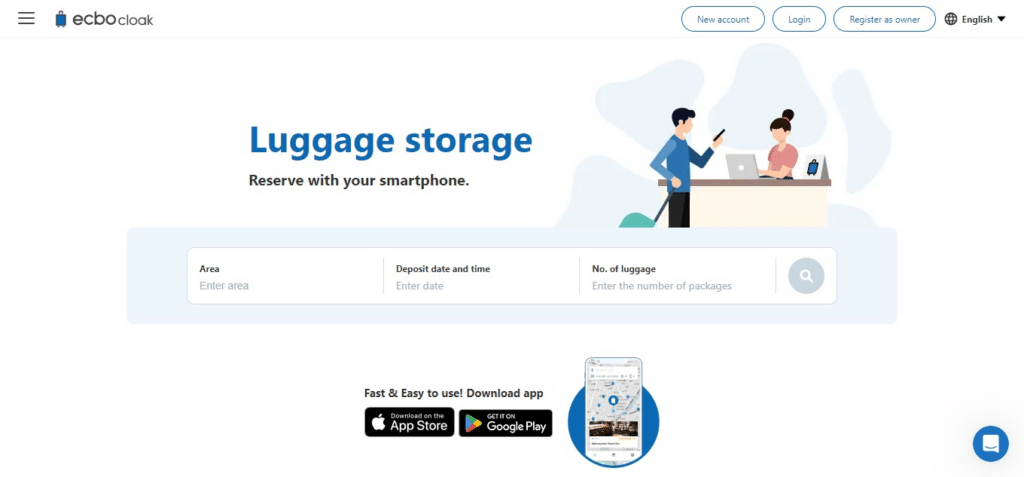 Ecbo Cloak Apps for Japan Travel