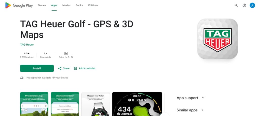 Tag Heuer Golf App
