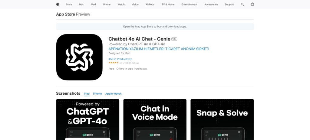 Genie AI Ios App For Chat Gpt