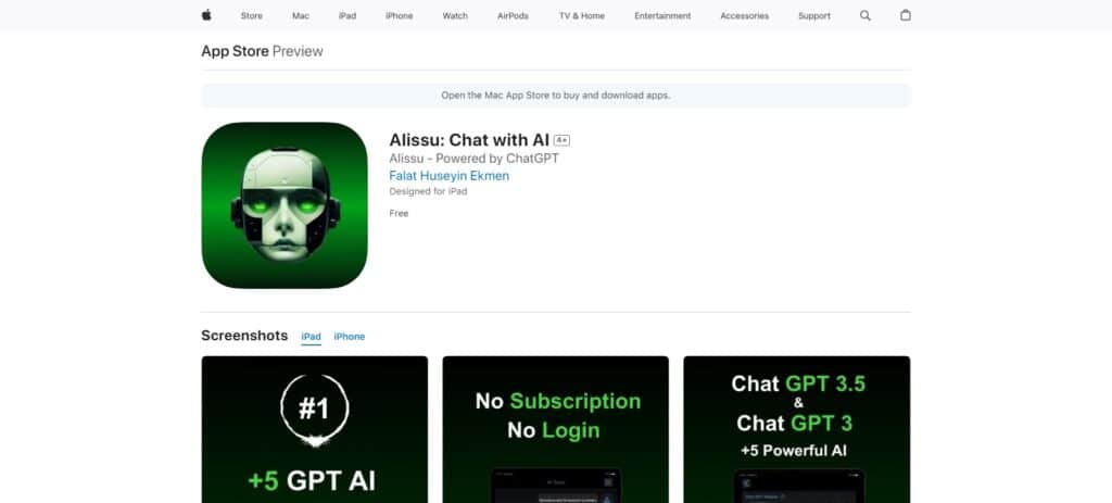 Alissu Ios App For Chat Gpt