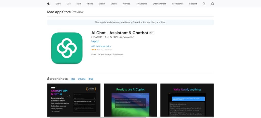  chat ai Ios App For Chat Gpt