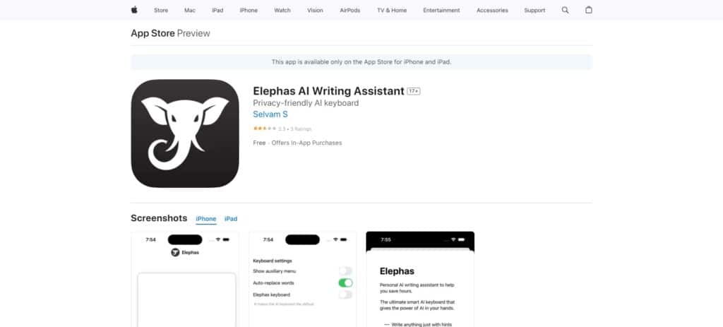  Elephas Ios App For Chat Gpt
