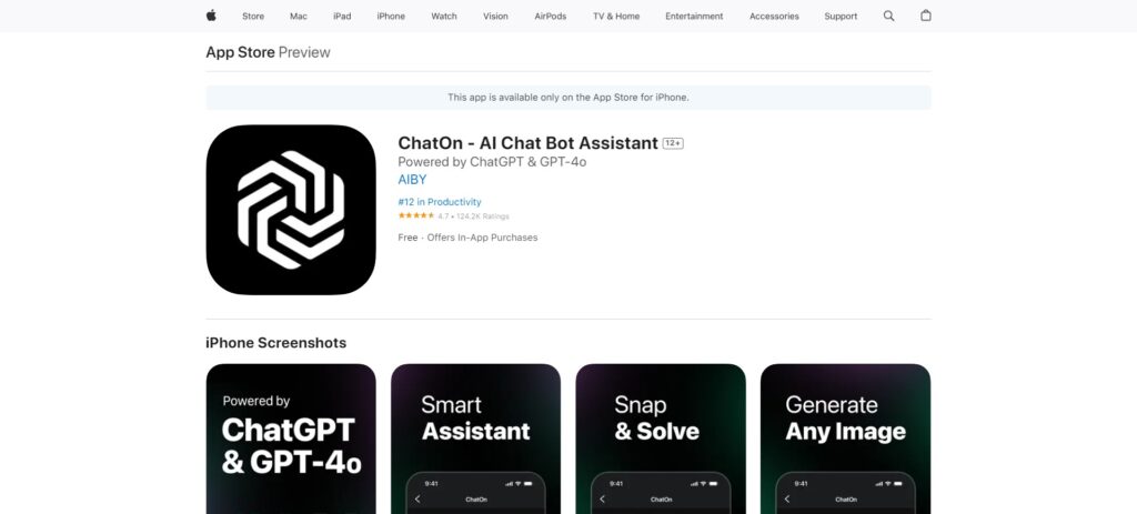 chaton Ios App For Chat Gpt