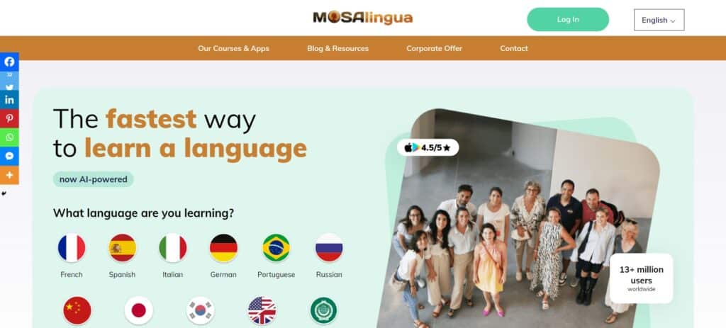 MosaLingua Italian Language Learning Apps