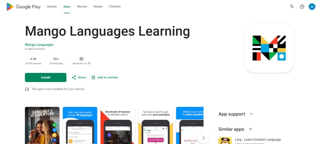Mango Languages Italian Language Learning Apps