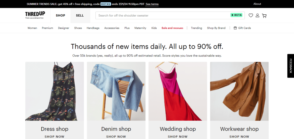 ThredUp App to Sell Clothes 