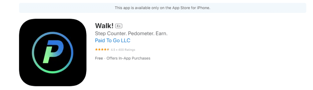 Paidtogo App That Pay You to Walk