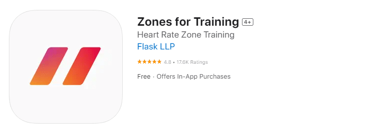 Zones for Training App Heart Rate Monitor