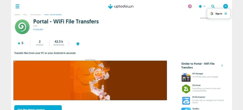 Portal - WiFi File Transfers