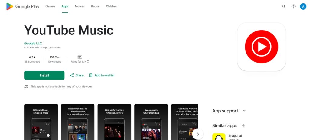 3. YouTube Music