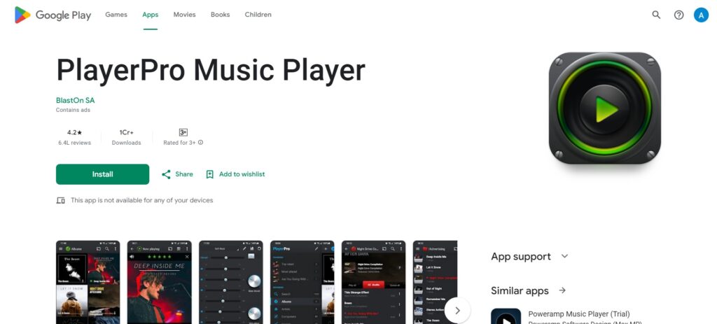 12. PlayerPro Music Player