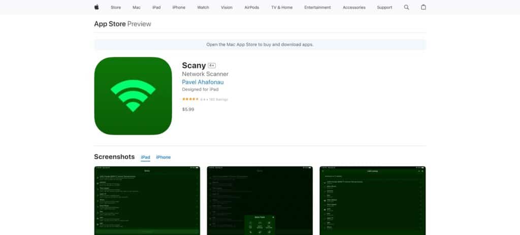 Scany Free Wifi Analyzer Apps Ios