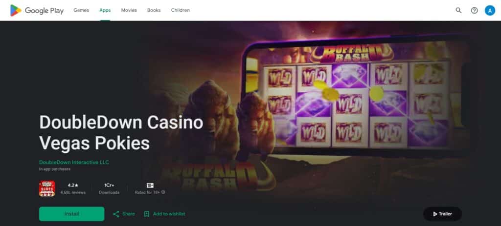 2. DoubleDown Casino Slots