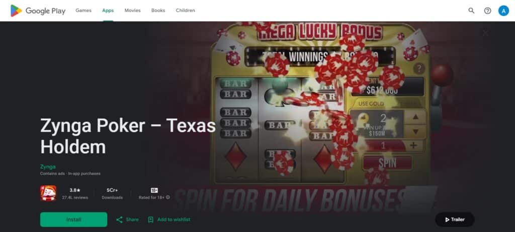 5. Zynga Poker