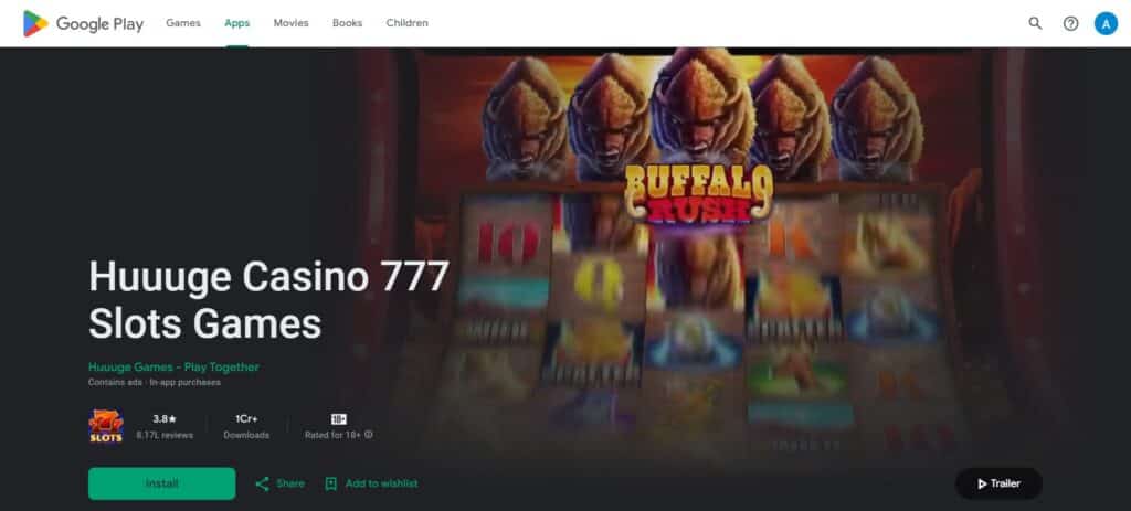 6. Huuuge Casino Slots