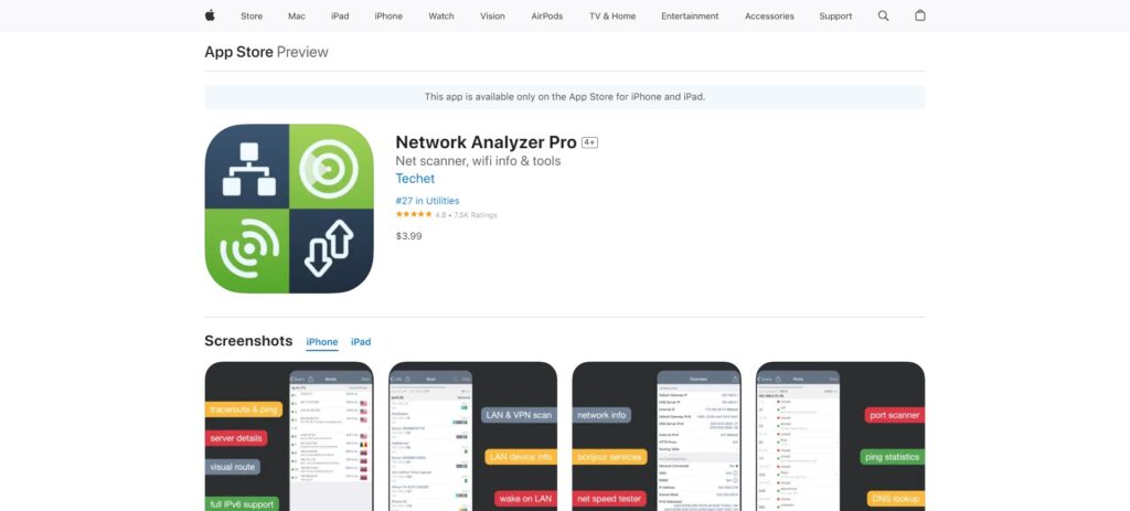 Network Analyzer Pro Free Wifi Analyzer Apps Ios