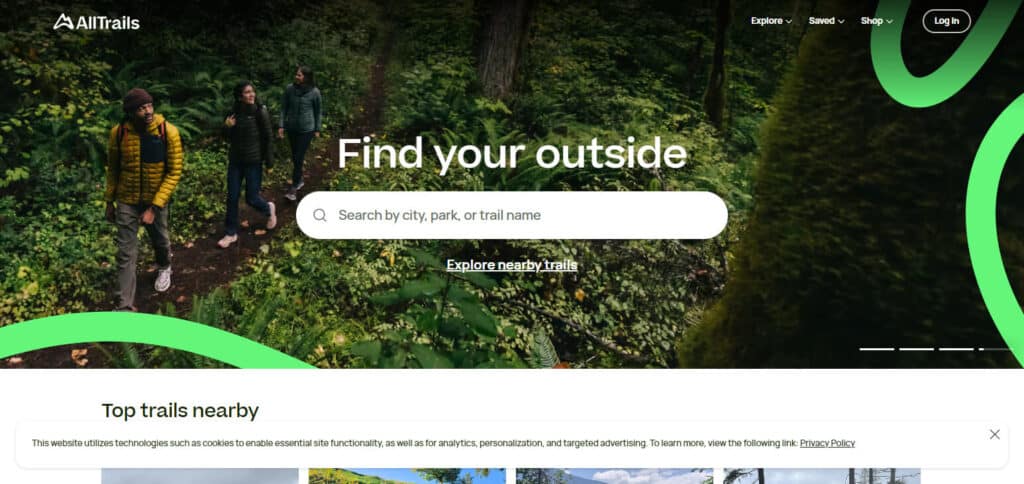 AllTrails Nav App For Android 