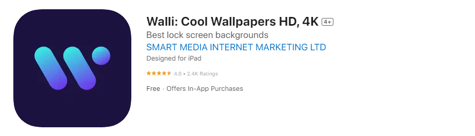 Walli Free HD Wallpaper Apps for iPhone