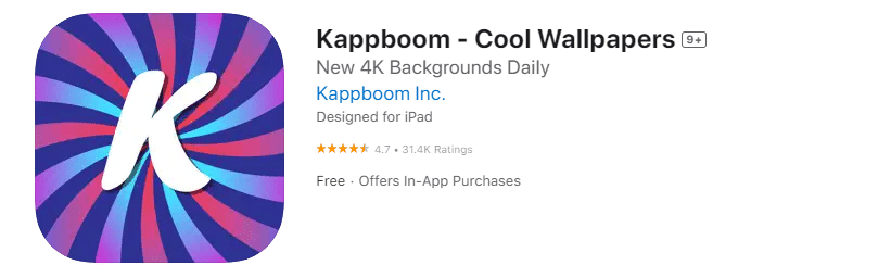 Kappboom Free HD Wallpaper Apps for iPhone