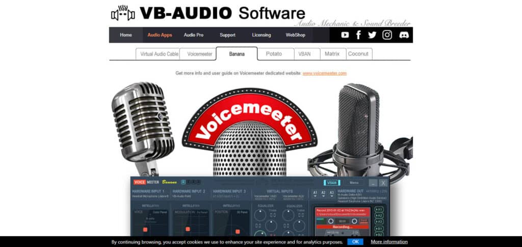 Voicemeeter Banana Audio Quality App For Windows 11