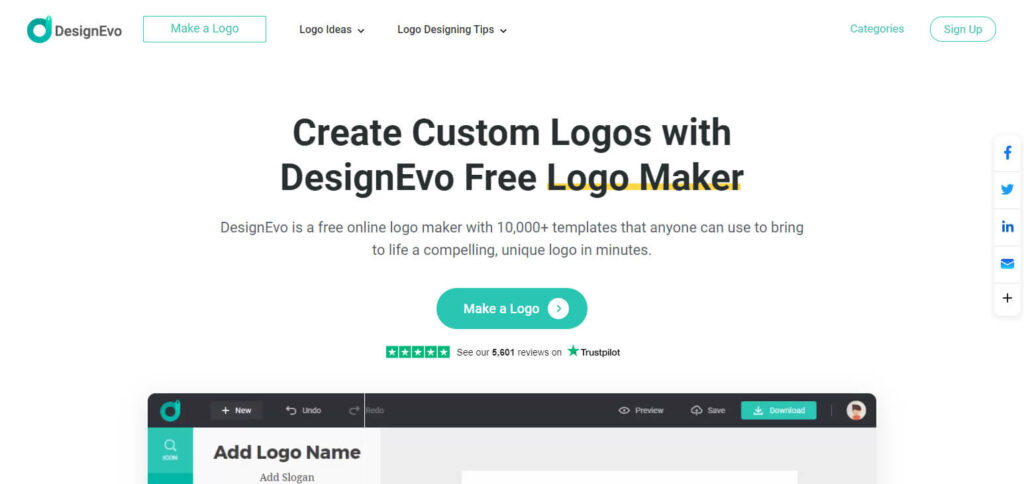 DesignEvo apps for modeling 3d text