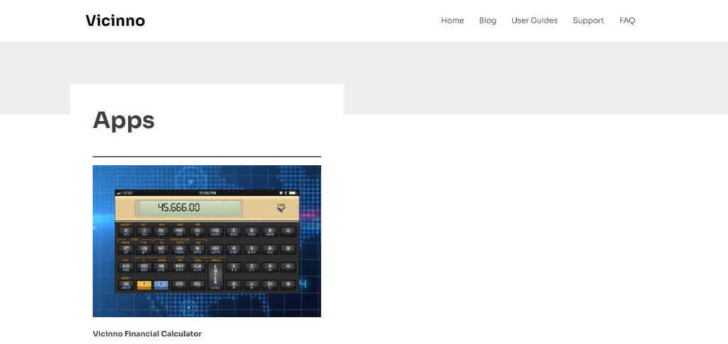 Vicinno Ios App Financial Calculator