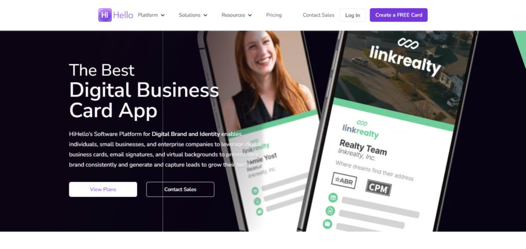 HiHello App For Business Card Scanning