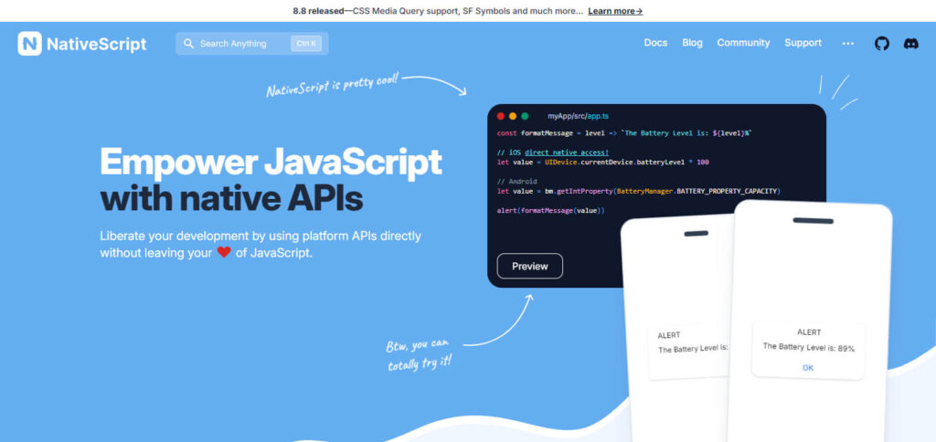 NativeScript Ios And Android App Development Platform