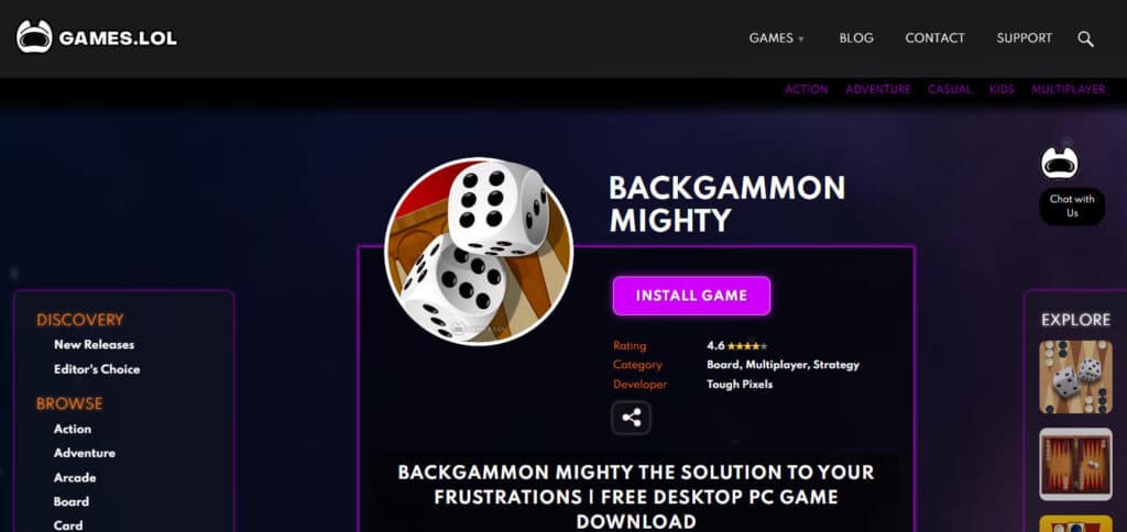 Backgammon Mighty Android Backgammon App