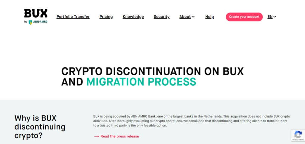 BUX Crypto Crypto App België