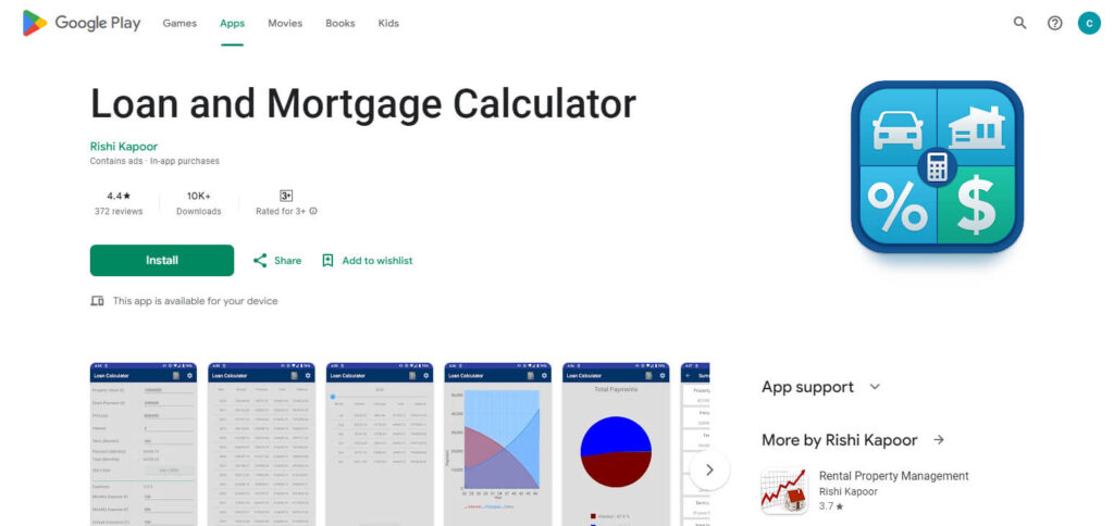 Loan Calculator by Rishi Kapoor Ios App Financial Calculator