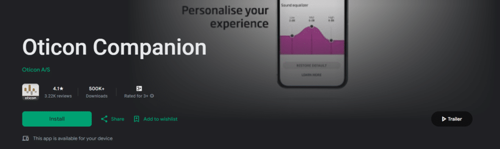 Oticon Companion Best Free Hearing App For Android