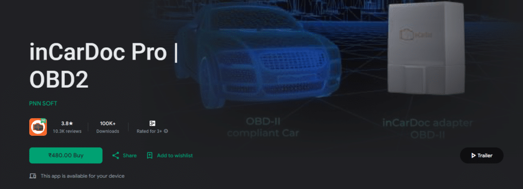 InCarDoc Pro Best obd2 App For Android