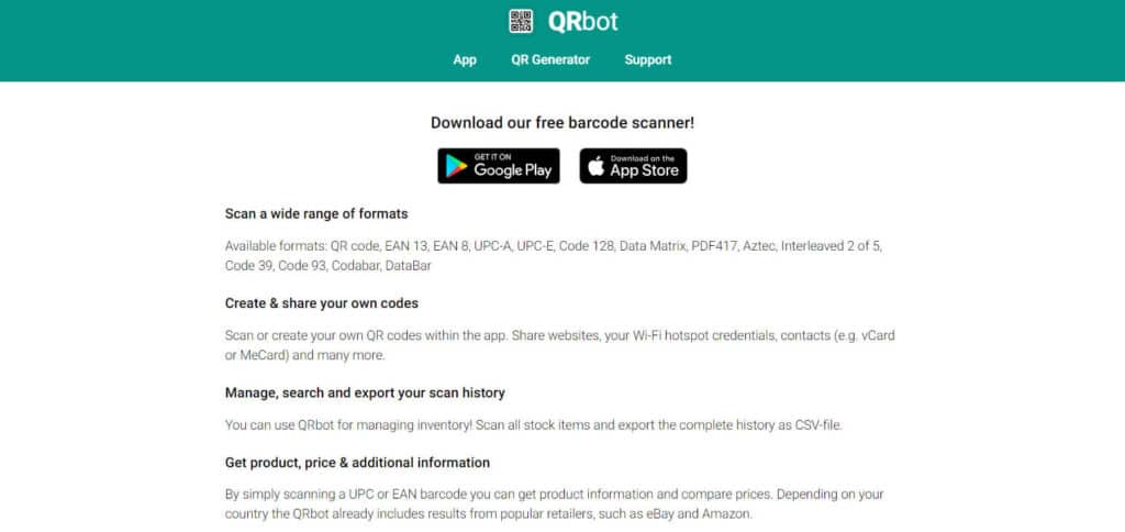QRbot Best Barcode Scanner App For Android