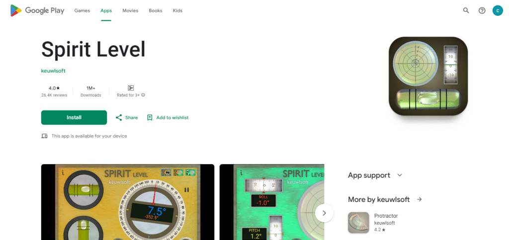 Spirit Level Free Android Level App