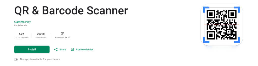 QR & Barcode Scanner Best Barcode Scanner App For Android