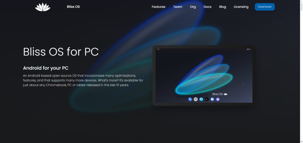Bliss OS Android Emulators For Pc