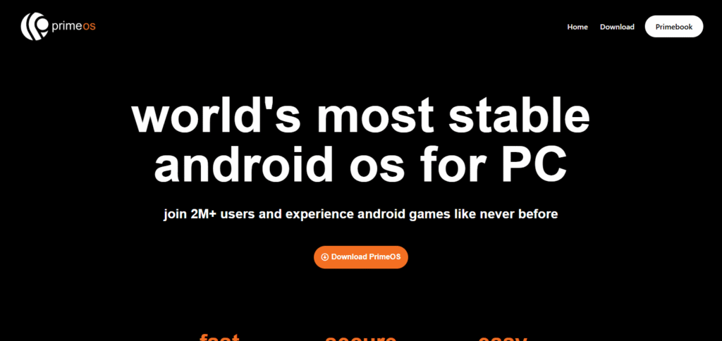 PrimeOS Android Emulators For Pc