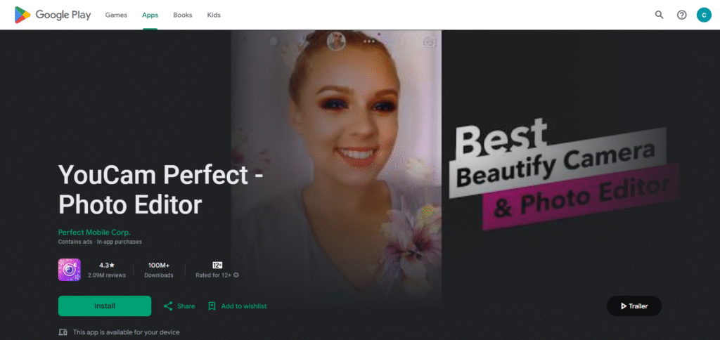 YouCam Perfect Face Swap Apps For Android