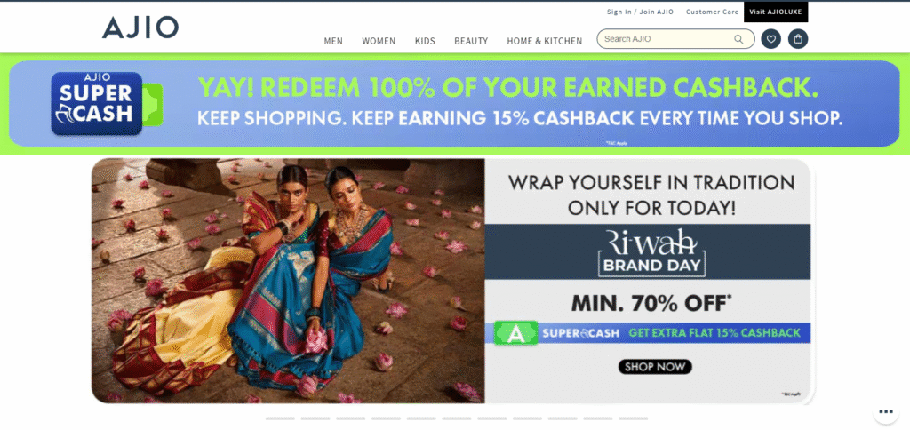 Ajio Apps for Online Shopping Deals