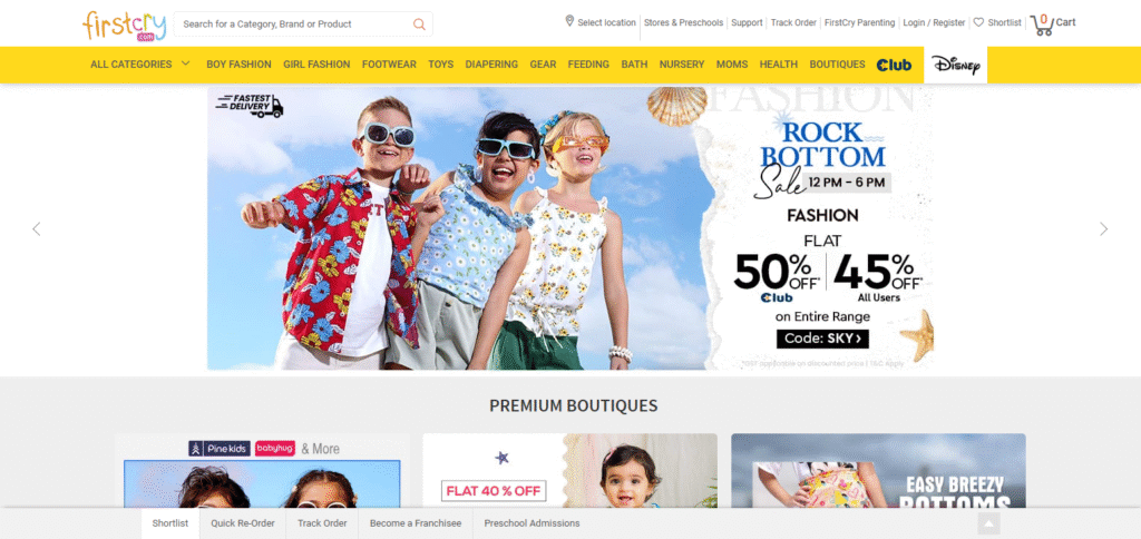 FirstCry Apps for Online Shopping Deals