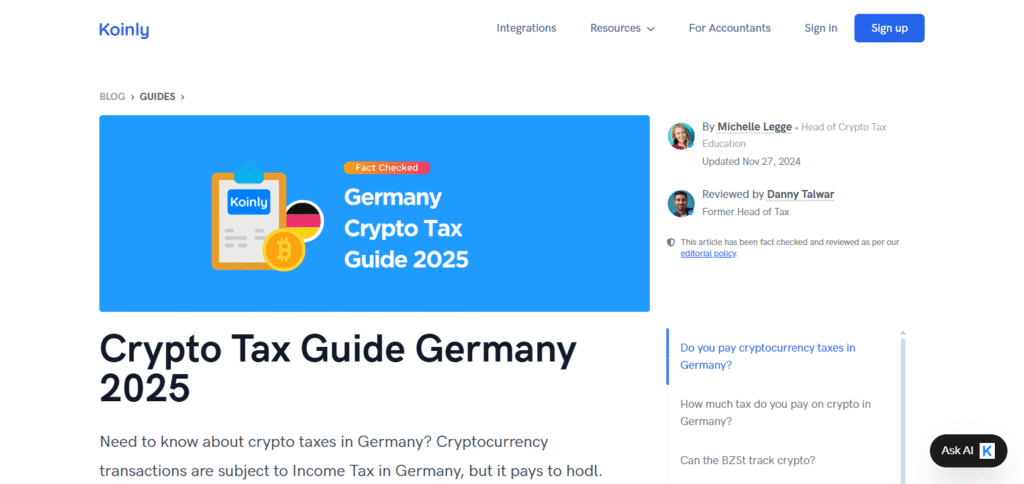 Koinly Apps for Managing Cryptocurrency Portfolio with AI