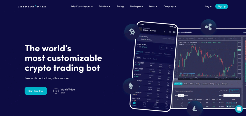 CryptoHopper Apps for Managing Cryptocurrency Portfolio with AI