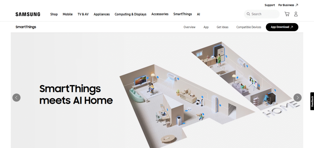 Samsung SmartThings Samsung Mobile Apps