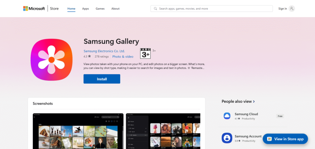 Samsung Gallery Samsung Mobile Apps