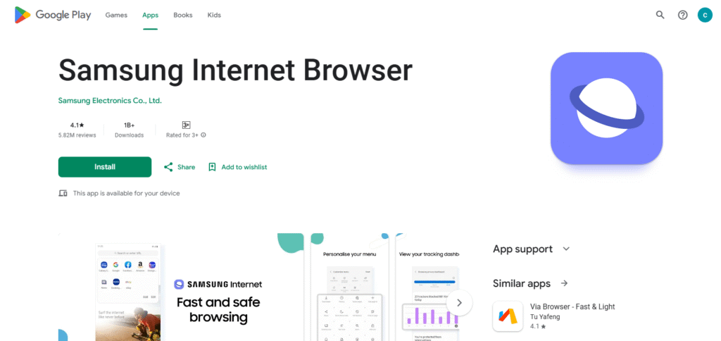 Samsung Internet Browser Samsung Mobile Apps