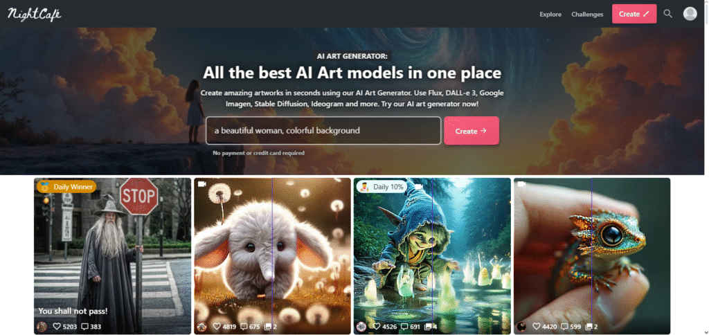 NightCafe Creator Apps for Digital Art Creation with AI Integration